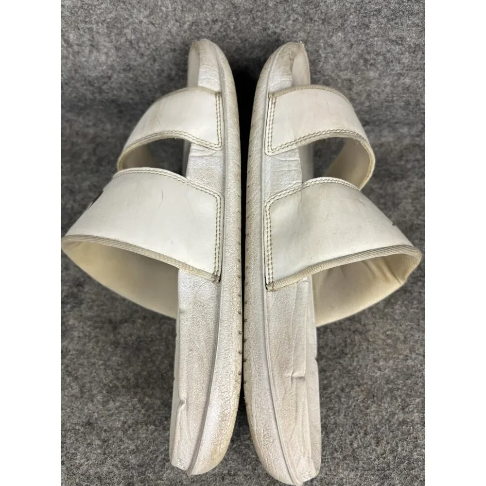 Nike Slide Sandals Shoes Womens‎ Size 11 White Double Strap Comfort Casual